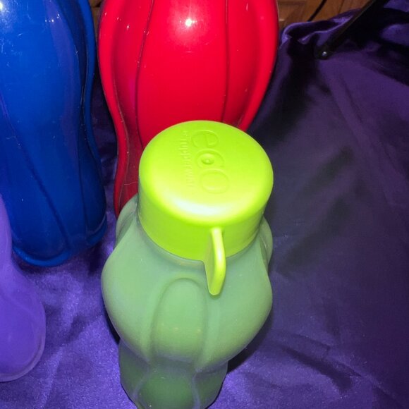 📌Tupperware 2 Eco Fliptop Bottles 1 Liter and 2 Aquaslim Water Bottle 500 ml - Picture 3 of 16